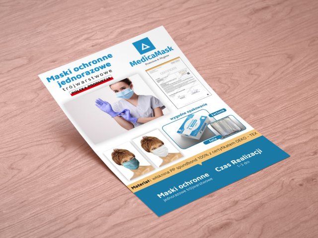 Przygotowanie projektu graficznego oferty dla firmy MedicaMask