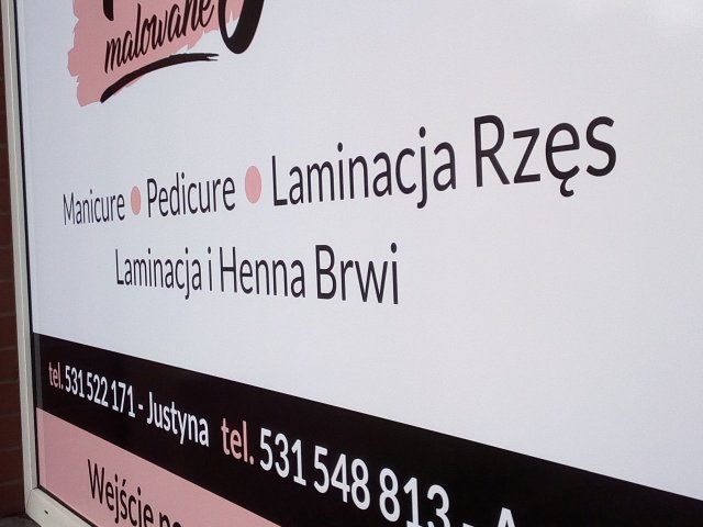 Oklejenie witryny dla Pasją Malowane