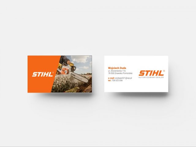 Wizytówki dla autoryzowanego dealera Stihl