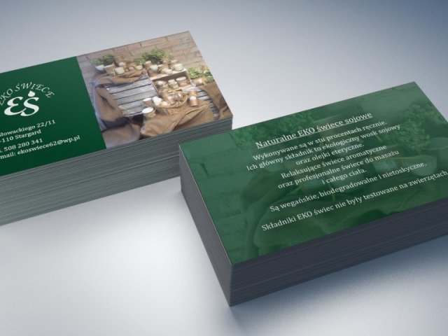 Eko Świece-propozycje projektowe. Wizytówki w świetnych cenach!