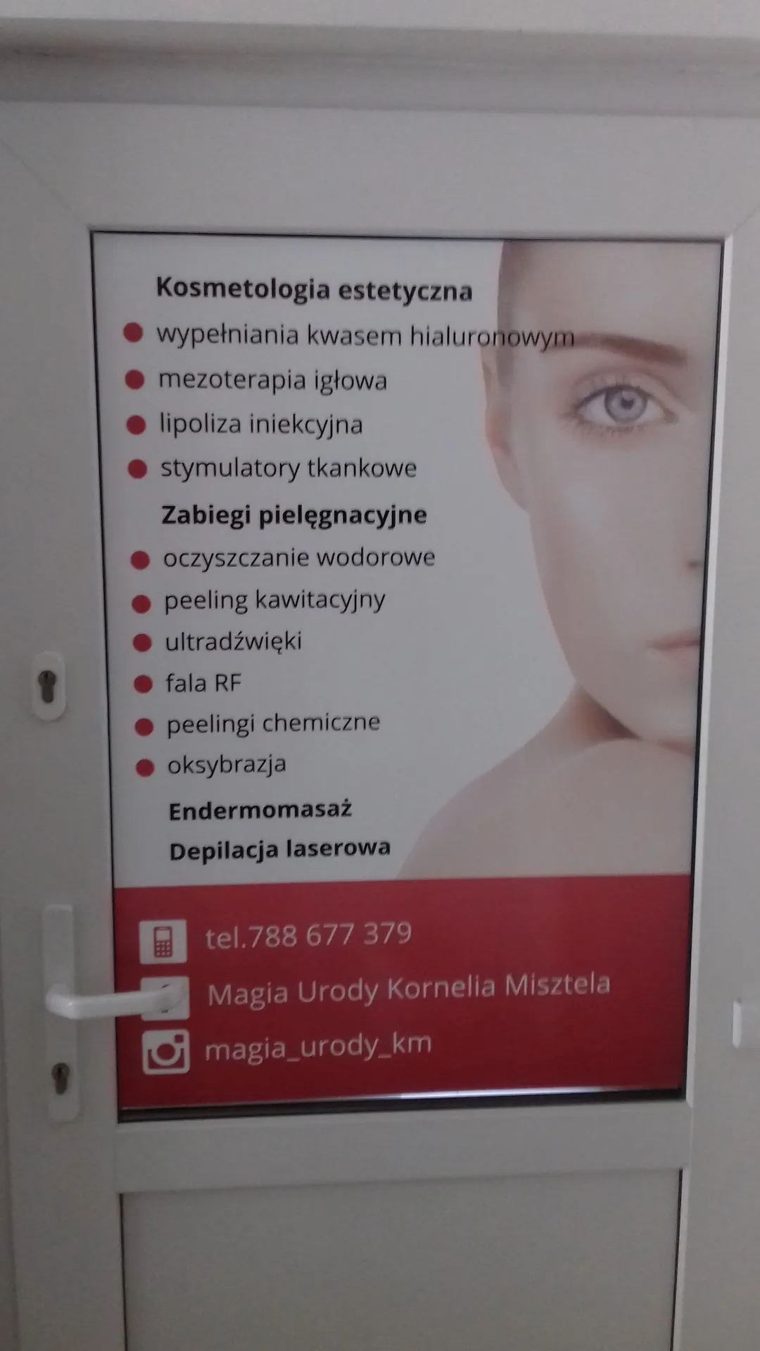 Oklejenie witryny dla Magia Urody