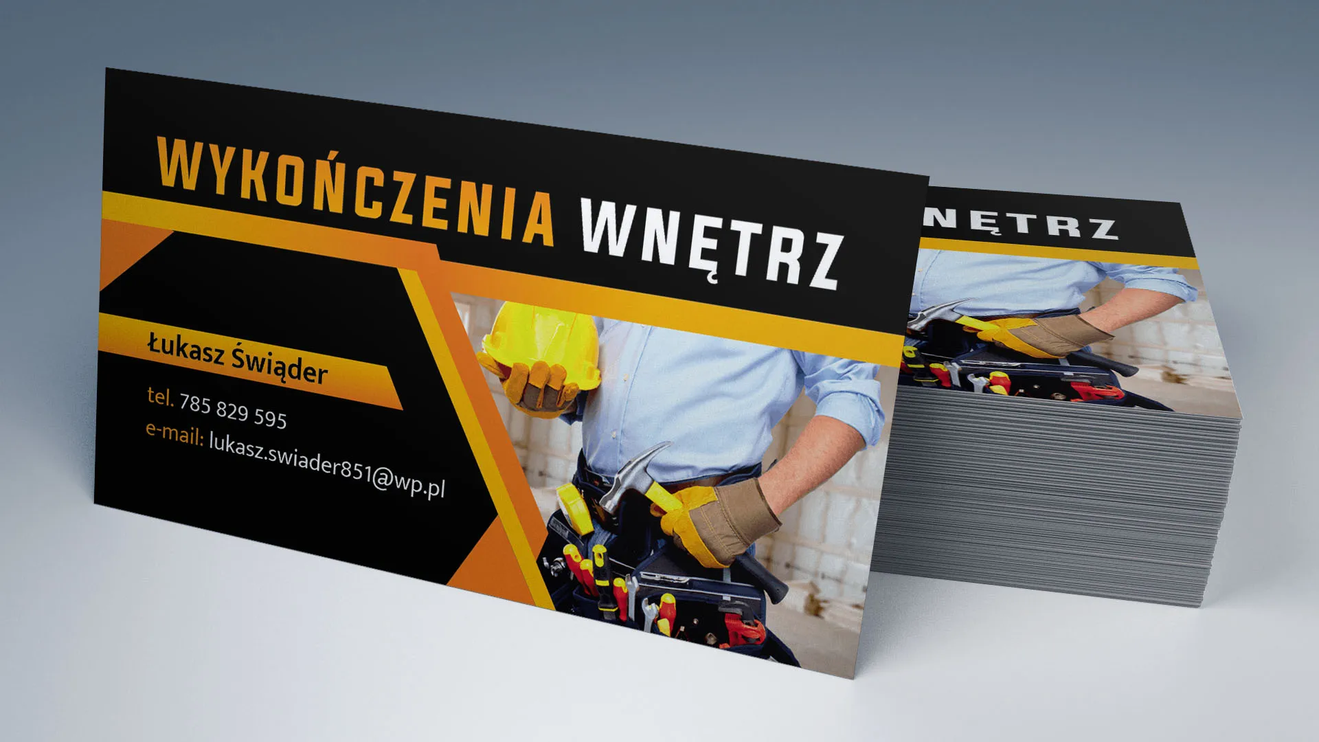 Projekt wizytówek wraz z wydrukiem