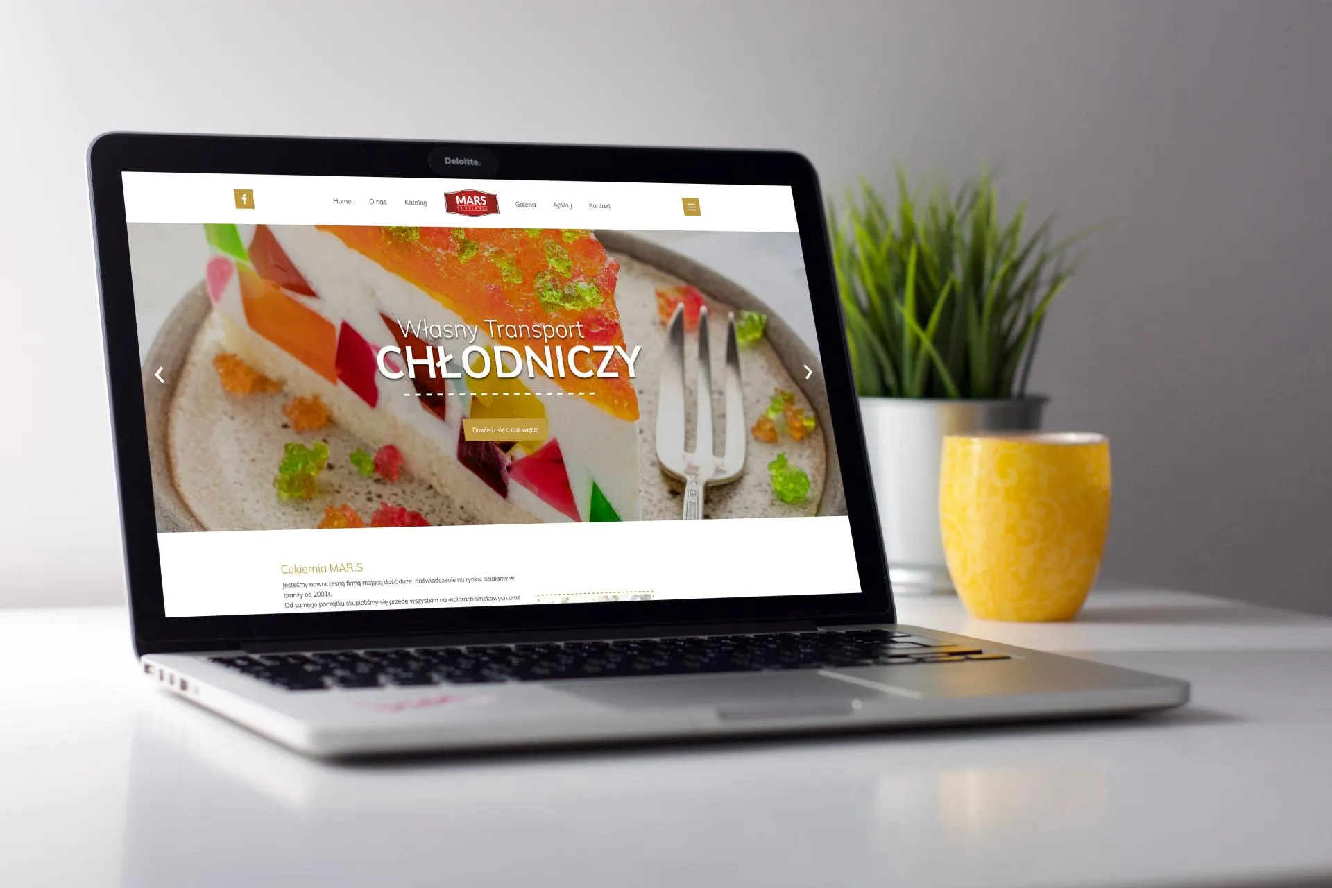 Strona internetowa cukierni na zlecenie firmy Art-Media z Warszawy