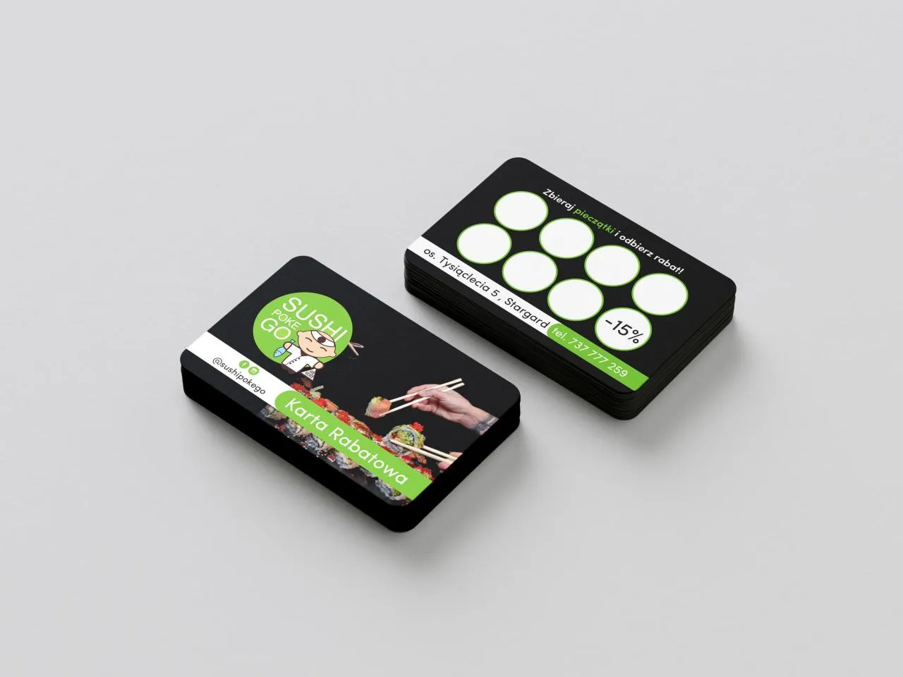 Karty stałego klienta dla Sushi Poke Go