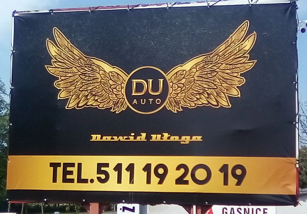 Duży baner reklamowy dla DU AUTO