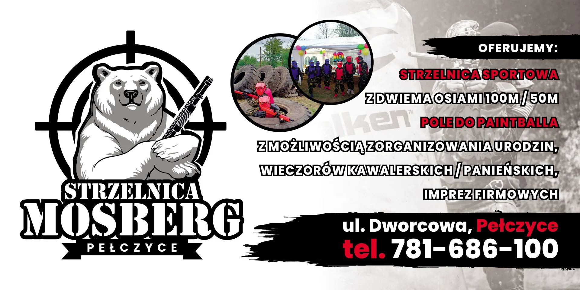 Wykonanie banerów reklamowych dla Strzelnica Mosberg