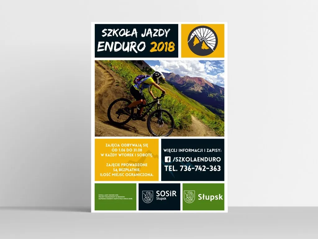 Projekt graficzny dla szkoły jazdy Pumptrack i Enduro