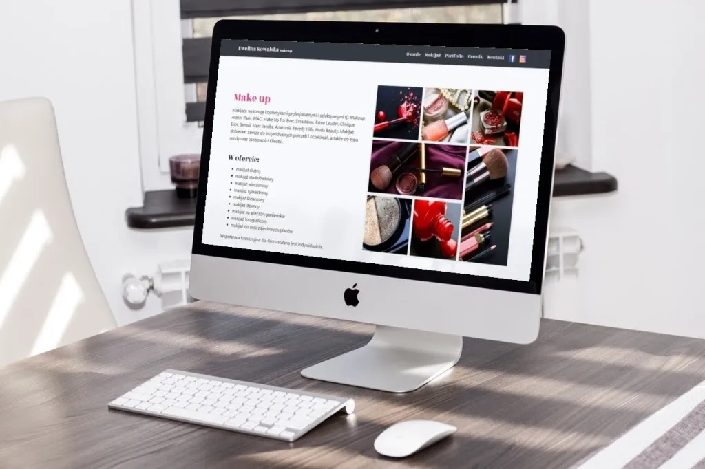 Wykonanie strony OnePage dla ewelinakowalskamakeup