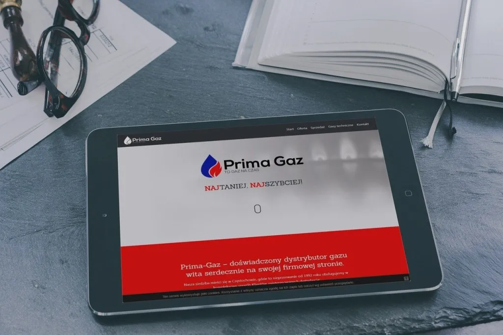Wykonanie strony internetowej dla Prima Gaz