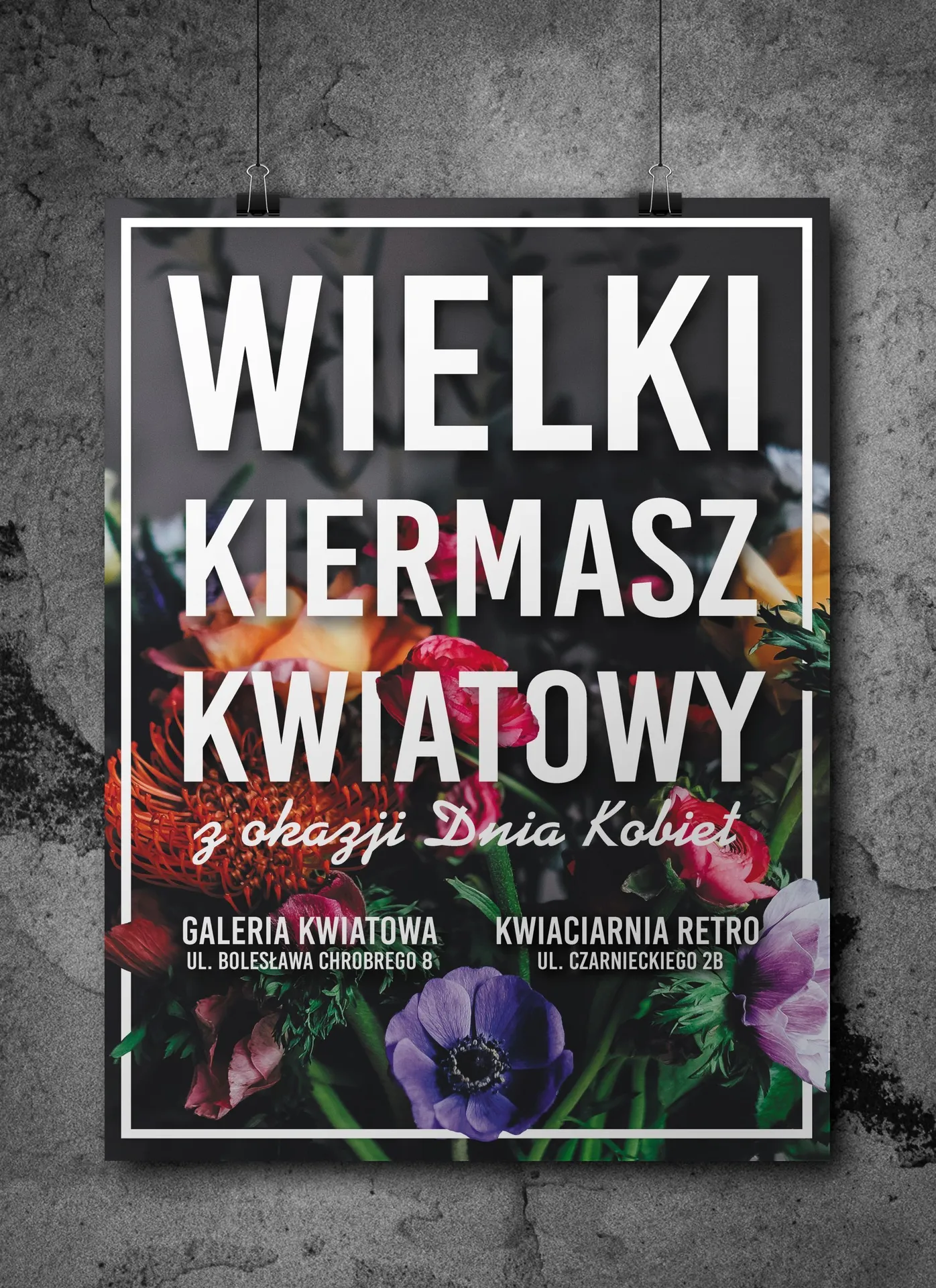 Najnowszy projekt plakatu a3 na wielki kiermasz kwiatotwy
