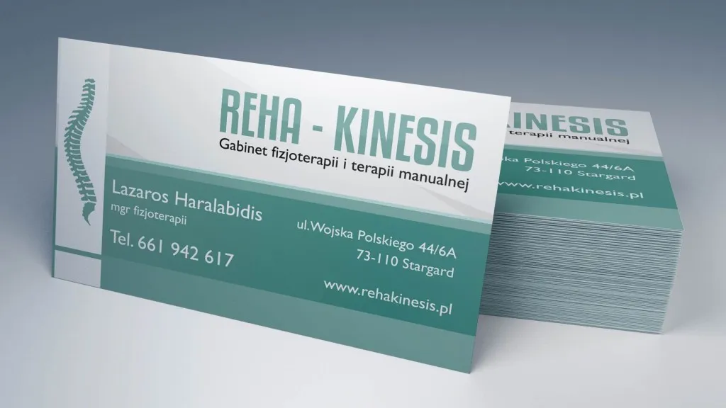 Wizytówki dla Gabinetu fizjoterapii Reha – Kinesis !!!