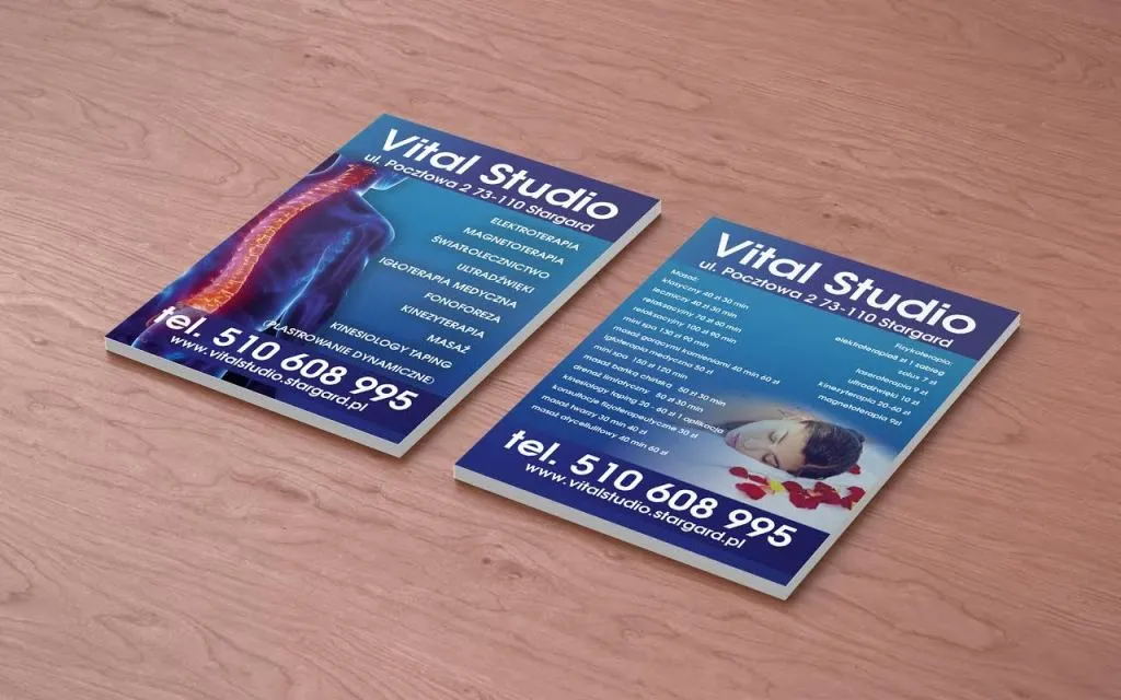 Ulotki dla Vital Studio