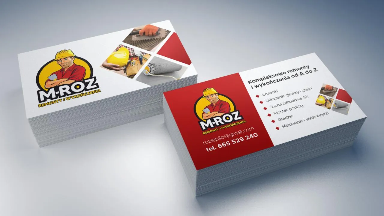Wizytówki dla firmy M-ROZ - Remonty i Wykończenia