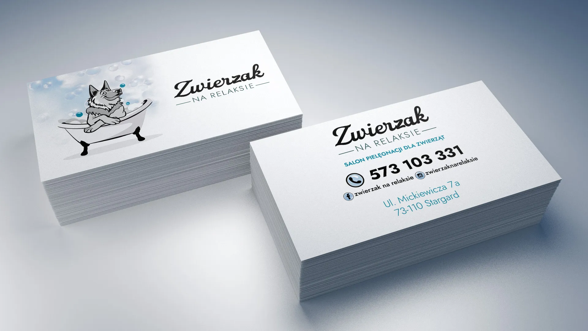 wydruki reklamowe dla Zwierzak na Relaksie