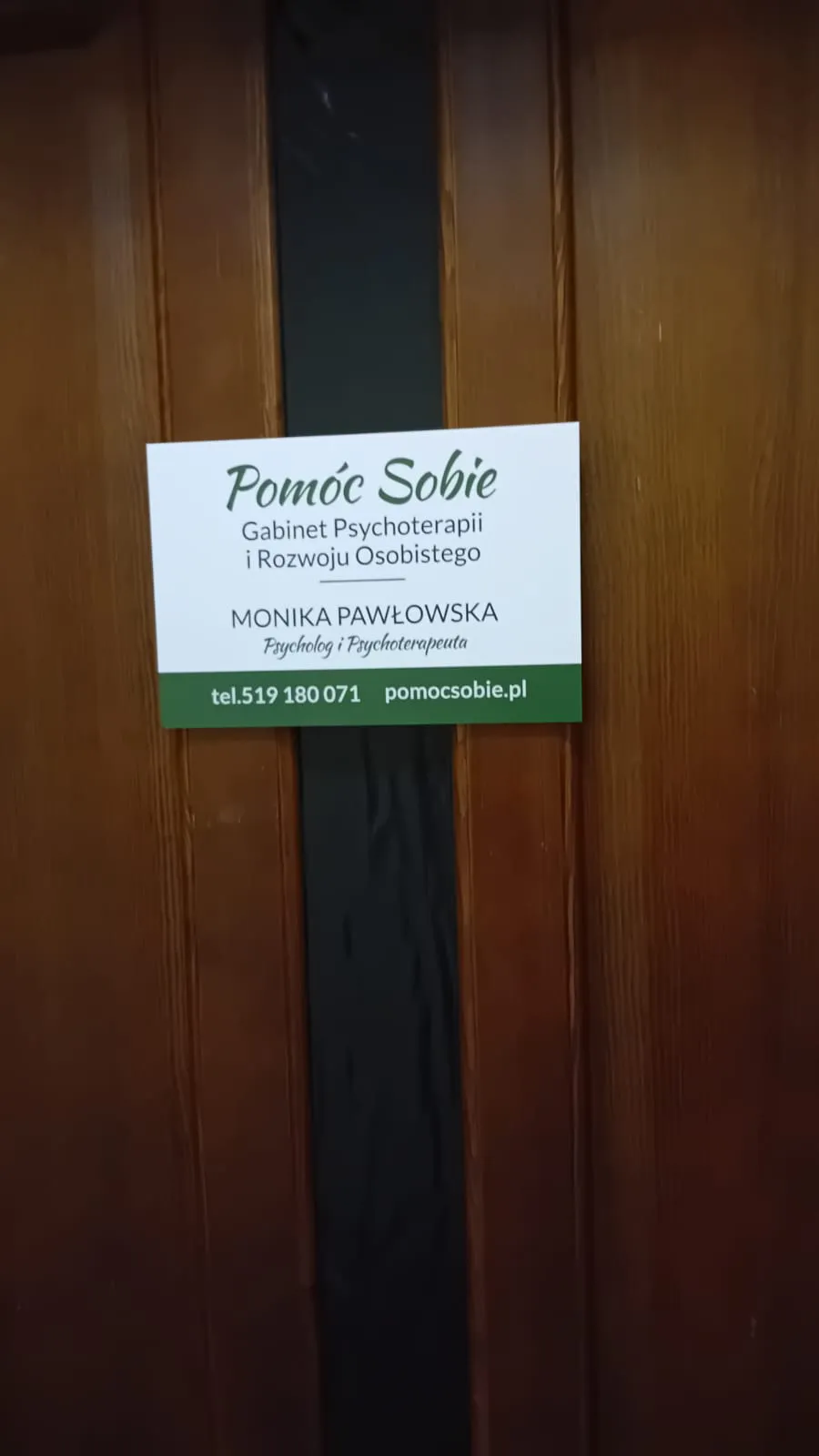 tabliczki reklamowe dla Gabinetu Psychoterapii Pomóc Sobie